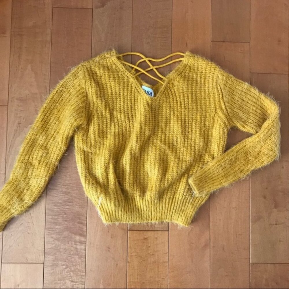 💛HP💛 NEW Fuzzy Mustard Sweater